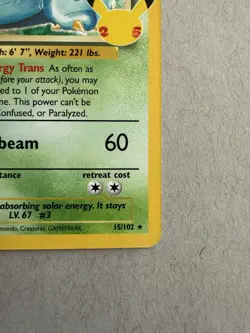 2021 Pokemon Celebrations Venusaur Holo 15/102 Classic Collection Base Set NM - Image 5