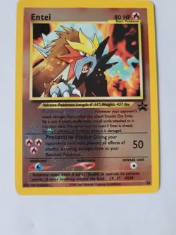 2001 Pokemon TCG Entei Black Star Promo #34 Reverse Holo Swirl - HP - Image 1