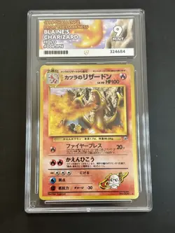 ACE 9 Japanese Pokemon Gym Challenge Blaine's Charizard Holo 1999 #006 - Image 1