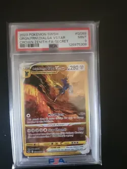 PSA 9 - 2023 Pokemon Origin Forme Dialga Vstar GG68 Gold Crown Zenith - Image 1