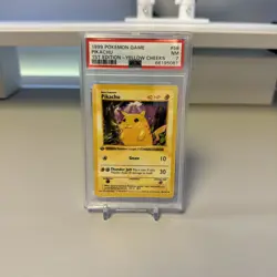 1999 POKEMON BASE SET 1ST EDITION-YELLOW CHEEKS #58 PIKACHU PSA 7 - Image 1