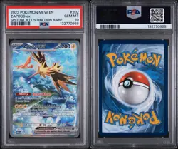 2023 POKEMON MEW EN-151 SPECIAL ILLUSTRATION RARE #202 ZAPDOS EX PSA 10 - Image 3