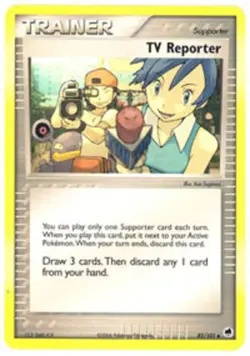 1x TV Reporter - 82/101 - Uncommon Lightly Played Pokemon EX - Dragon Frontiers - Image 1
