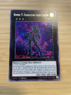 Yu-Gi-Oh! TCG Number 75: Bamboozling Gossip Shadow Secret Rare 1st BLLR - Image 1