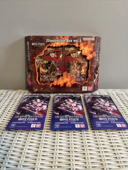 BANDAI ONE PIECE TCG LOT of 4 Items - 1X Illustration BOX VOL 5 and 3X Boosters - Image 3