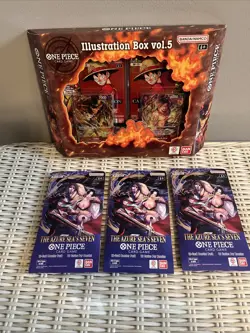 BANDAI ONE PIECE TCG LOT of 4 Items - 1X Illustration BOX VOL 5 and 3X Boosters - Image 5