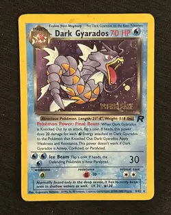 Dark Gyarados 8/82 Holo Team Rocket Prerelease Promo Pokemon Card - Image 1