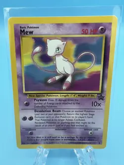 Mew WoTC Black Star Promo 8 Pokemon Card Vintage NM (5) - Image 1