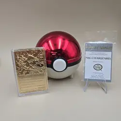Charizard #06 Limited Edition 23k Gold Plated Pokemon Card w/ COA Burger King - Image 1