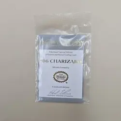 Charizard #06 Limited Edition 23k Gold Plated Pokemon Card w/ COA Burger King - Image 3