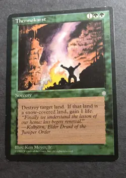 Thermokarst Ice Age Sorcery MTG Magic the Gathering Card Moderately Played - Image 1