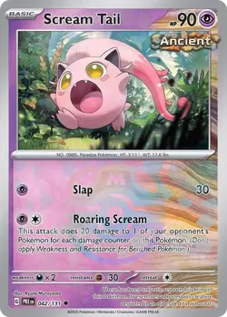 Scream Tail (Master Ball Pattern) Prismatic Evolutions 042/131 NM Pokemon Card - Image 1