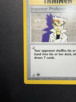 Pokemon Cards: Base Set 1st Edition Rare: Imposter Professor Oak 73/102 - Image 5