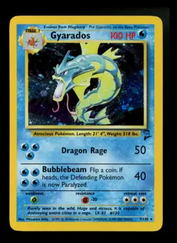 Gyarados 7/130 Base Set 2 2000 Holo Rare WOTC Pokemon Card TCG - Image 1