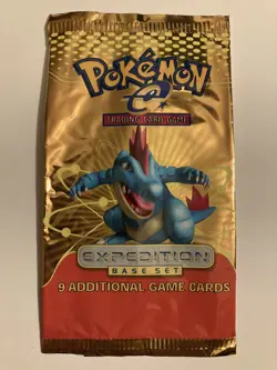 Pokemon Expedition Base Set Feraligatr Empty Wrapper (No Cards) b - Image 1