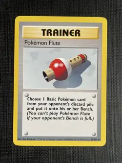 Pokemon Card - Trainer - Pokemon Flute 86/102 - WOTC - 1999-2000 4th Print - NM - Image 1
