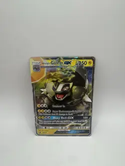 Alolan Golem GX - 34/111 - Pokemon Crimson Invasion Sun Moon Ultra Rare Card NM - Image 1