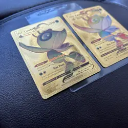Celebi VMAX Rainbow And Vmax Original Gold Foil Pokemon Fan Art Display Card - Image 2