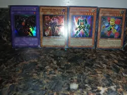 Vintage Yu-Gi-Oh Tcg Card Lot Of 4 Holos Check Photos. - Image 1