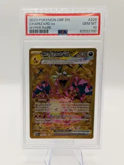 Pokemon TCG Charizard EX Obsidian Flames Holo Hyper Rare Card 228/197 PSA 10 - Image 1