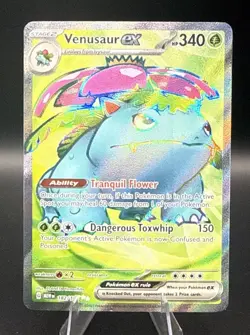 Pokemon TCG Scarlet and Violet 151 Venusaur EX Full Art Card 182/165 - Image 1