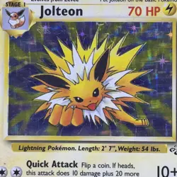 Jolteon Pokemon Card Holo WOTC 4/64 Jungle Set Rare Vintage 1999 - Image 2