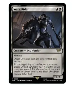 MTG | Warg Rider #0826 | LORD OF THE RINGS | NM | EN | MAGIC - Image 1