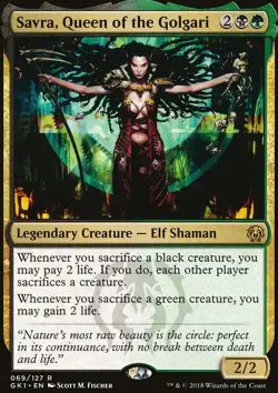 MTG Magic the Gathering Savra, Queen of the Golgari (69/147) Guild Kit GRN LP - Image 1