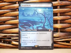 MTG Fetid Pools 0494 RARE EXT ART LAND | NM Near Mint | WHO | 2023 - Image 1