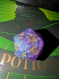 MTG Dice Streets of New Capenna Bundle Die - Purple spindown die D20 - Image 2