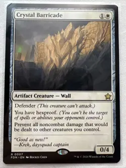 Crystal Barricade MTG Foundations NM 7 - Image 1