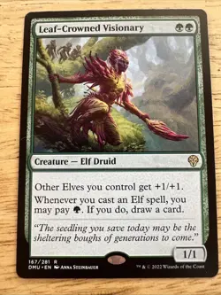 MTG Leaf-Crowned Visionary - Dominaria United #167 - Image 1
