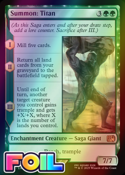x1 Summon: Titan FOIL FIN Final Fantasy MTG 204 M/NM 1x - Image 1