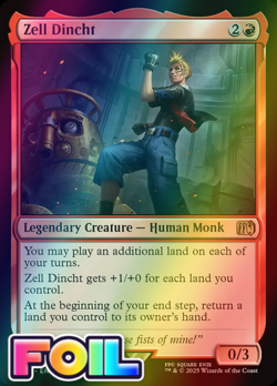 x1 Zell Dincht FOIL FIN Final Fantasy MTG 170 M/NM 1x - Image 1