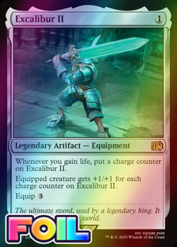 x1 Excalibur II FOIL FIN Final Fantasy MTG 257 M/NM 1x - Image 1