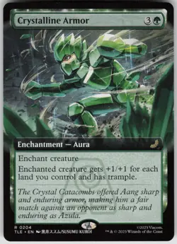 MTG Crystalline Armor (Extended Art) Normal NM Avatar Last Airbender Magic 204 - Image 1