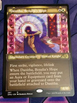 C1842 MAGIC GATHERING MTG DOMINARIA UNITED SHOWCASE DANITHA BENALIA'S HOPE #287 - Image 1