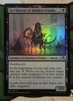 X 1 Kamigawa FOIL NM-M Neon Dynasty Go-Shintai of Hidden Cruelty 097 MTG Magic - Image 1