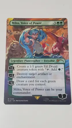 Miku, Voice of Power - Freyalise, Llanowar's Fury Secret Lair Drop Regular - Image 1