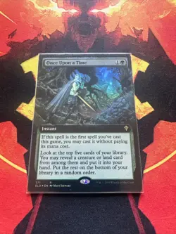 Once Upon a Time (Extended Art) NM FOIL - Throne of Eldraine MTG - Image 1