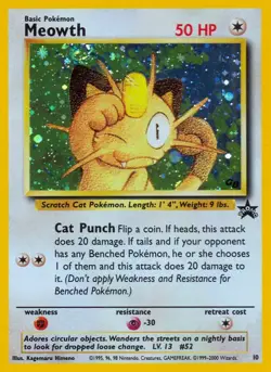 Meowth - 10 - Black Star Promo - MP - Pokemon - Read Desc. - Image 1