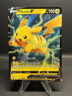 Pokemon TCG Pikachu V SWSH063 Black Star Promo Ultra Rare NM - Image 1