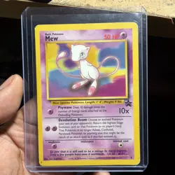 Mew Pokemon Promo Card Black Star Promo #8 Vintage WOTC LP - Image 1