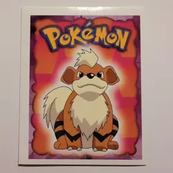 Pokemon - Growlithe - Topps Merlin Sticker - Series 1 - #58/240 - 1999 - Image 1