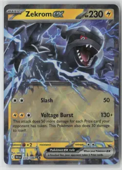 Pokemon Zekrom ex Holo #034/086 SV: Black Bolt Near Mint or Better - Image 1