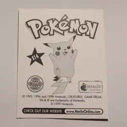 Pokemon - Muk - Topps Merlin Sticker - Series 1 - #S14/36 - Holo - 1999 - Image 2