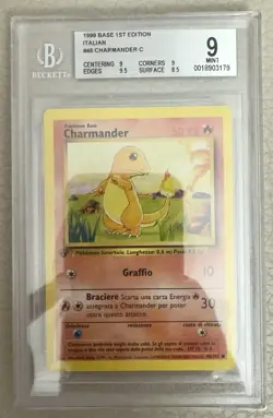 Pokemon 1999 Charmander 46/102 Set Base Prima Edizione ITA - BGS 9 - Image 1