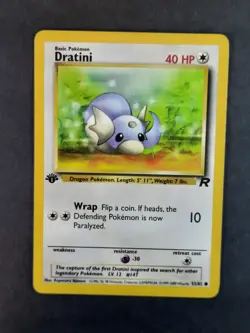 Pokemon Card TCG - Dratini 53/82 1st Edition Common - WOTC Team Rocket - Image 1