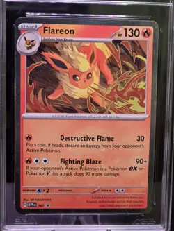 2025 Pokemon Flareon Cosmos Holo #167 Prismatic Evolutions Promo CGC 10 Gem MT - Image 2