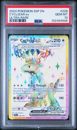 Cyclizar ex 228/191 Pokemon Surging Sparks FULL ART PSA 10 GEM MINT - Image 3